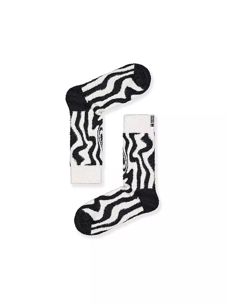 HAPPY SOCKS | Herren Socken 41-46 PSYCHEDELIC ZEBRA white | creme