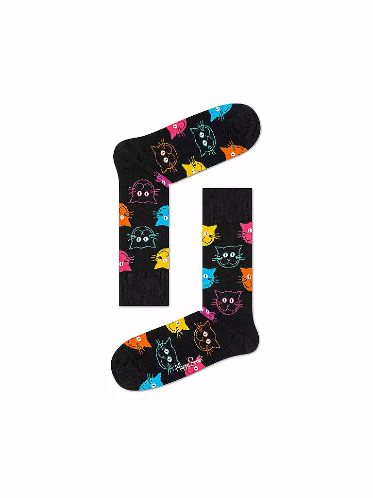 HAPPY SOCKS | Herren Socken CAT black | schwarz