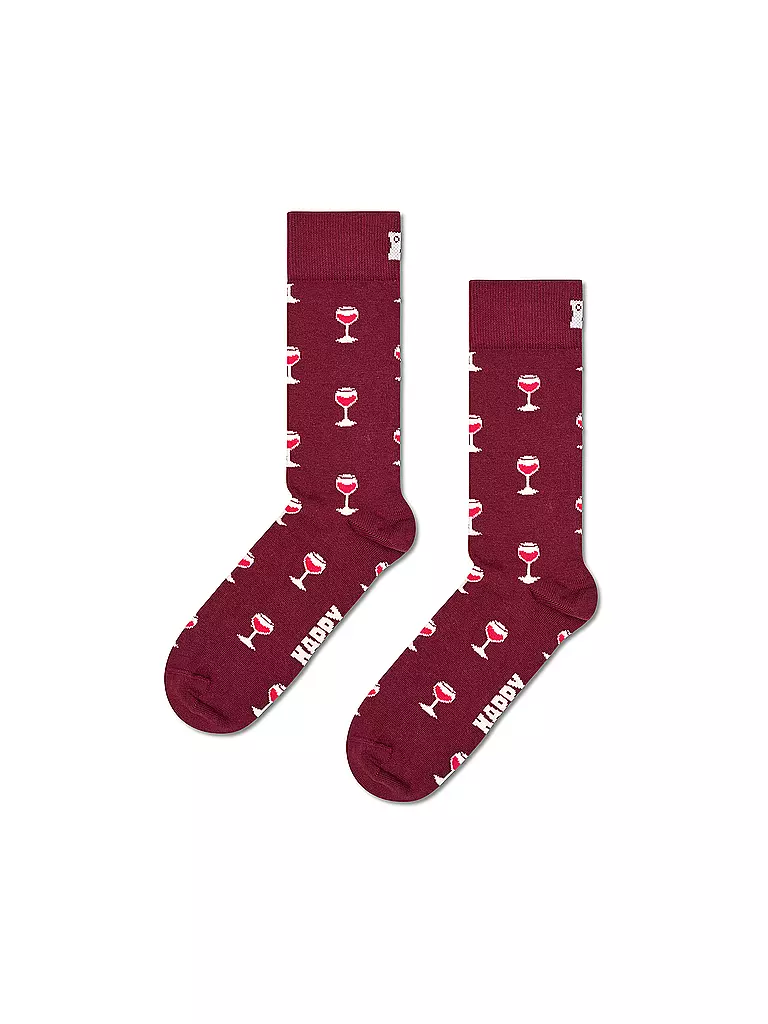 HAPPY SOCKS | Herren Socken GLASS OF WINE  41-46 dark red | dunkelrot