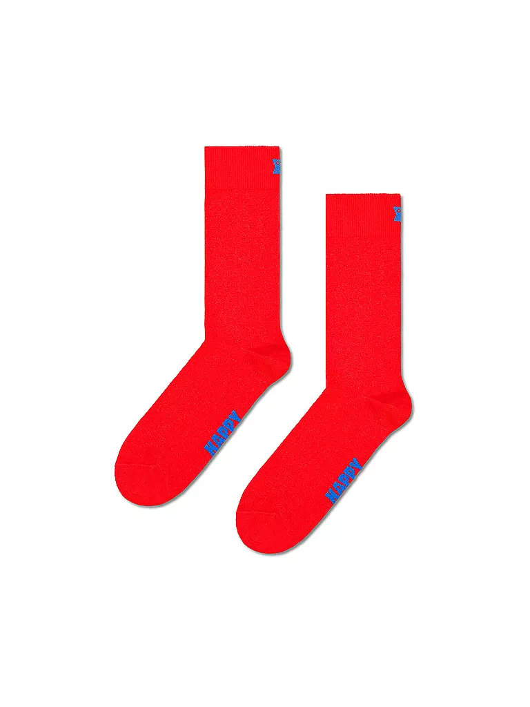 HAPPY SOCKS | Herren Socken SOLID Gr. 41 - 46 red | rot