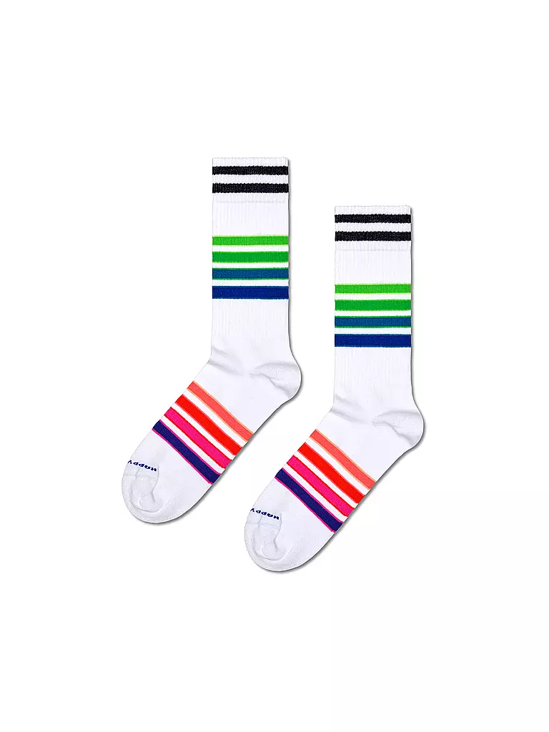 HAPPY SOCKS | Herren Socken STREET STRIPE 41-46 white | weiss