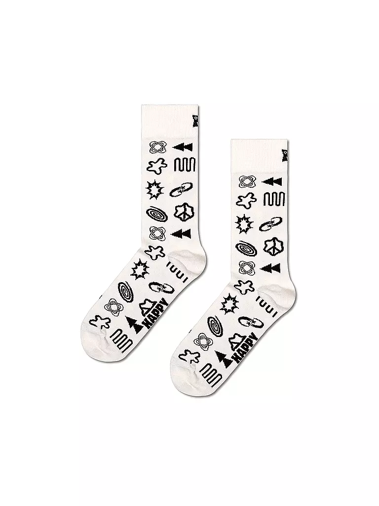 HAPPY SOCKS | Herren Socken TECHY SOCK 41-46 white | creme