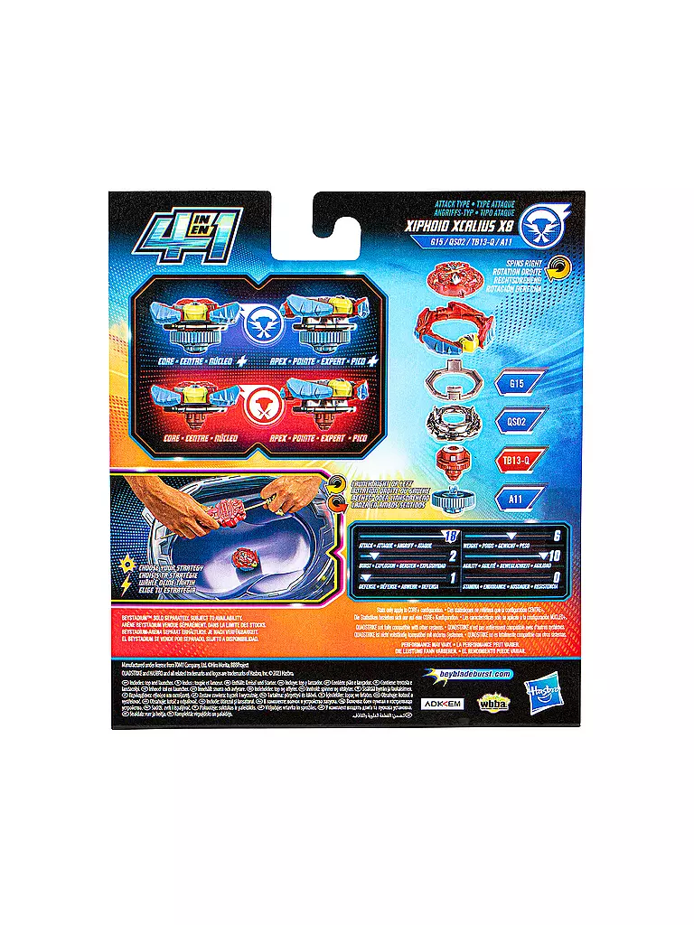 HASBRO | Beyblade Burst QuadStrike Xcalius Power Speed Starter Pack | keine Farbe