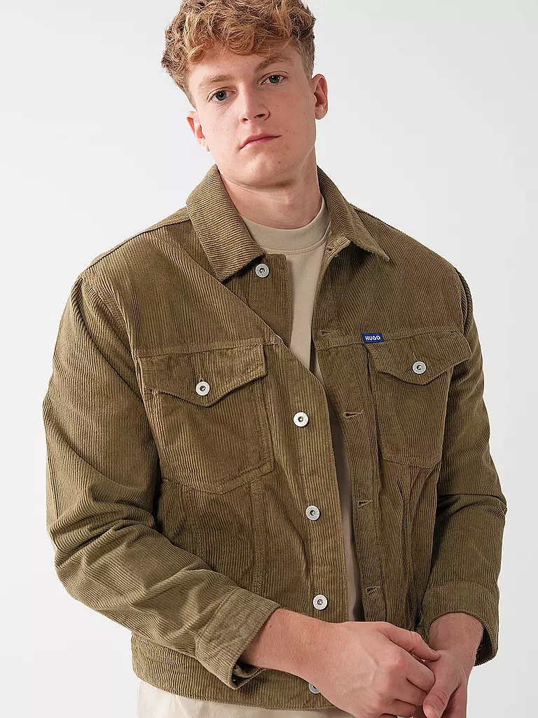 HUGO | Cordjacke DEX | beige