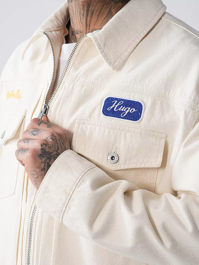 HUGO | Jeansjacke BEDRO | creme