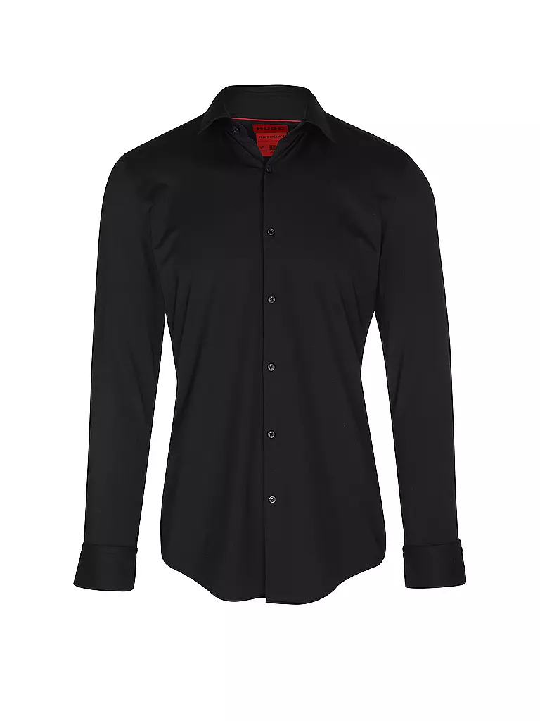 HUGO | Jerseyhemd Slim Fit KENNO | schwarz