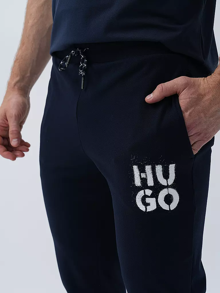 HUGO | Loungewear Hose | blau