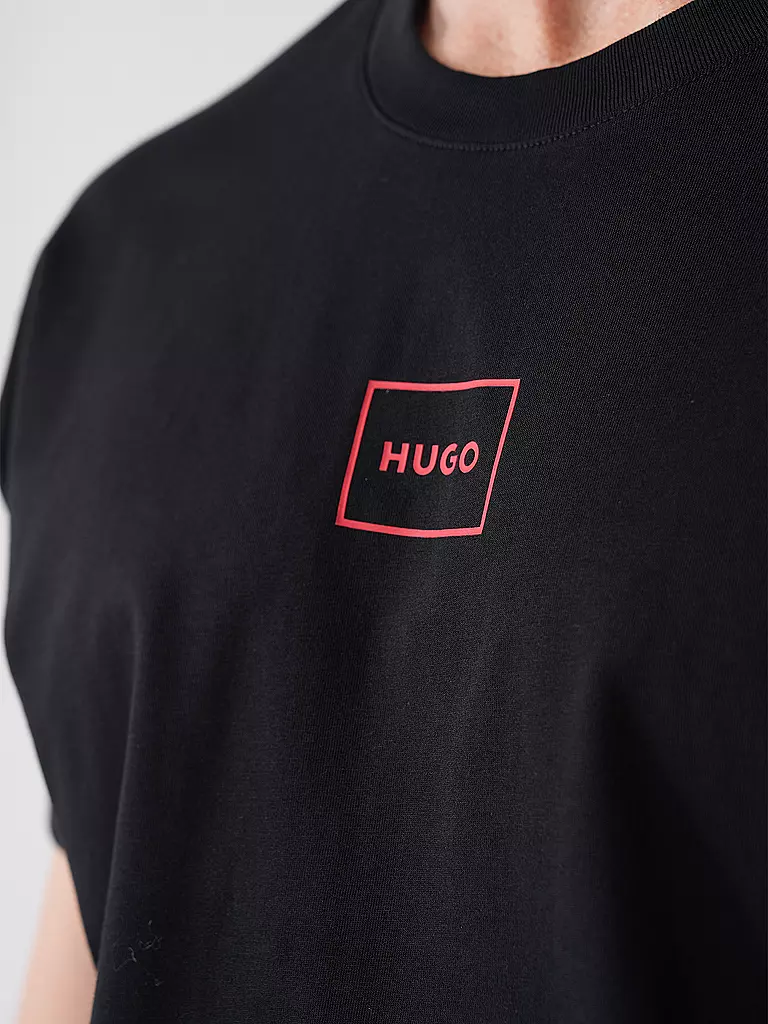 HUGO | Loungewear Shirt LAZE | schwarz