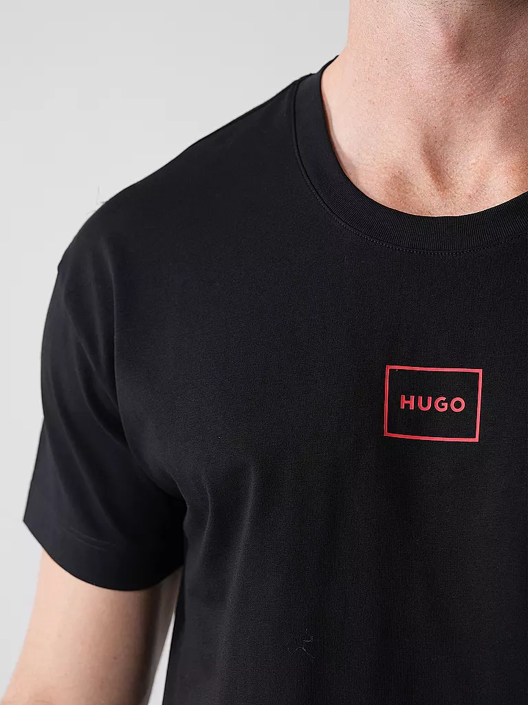 HUGO | Loungewear Shirt LAZE | schwarz