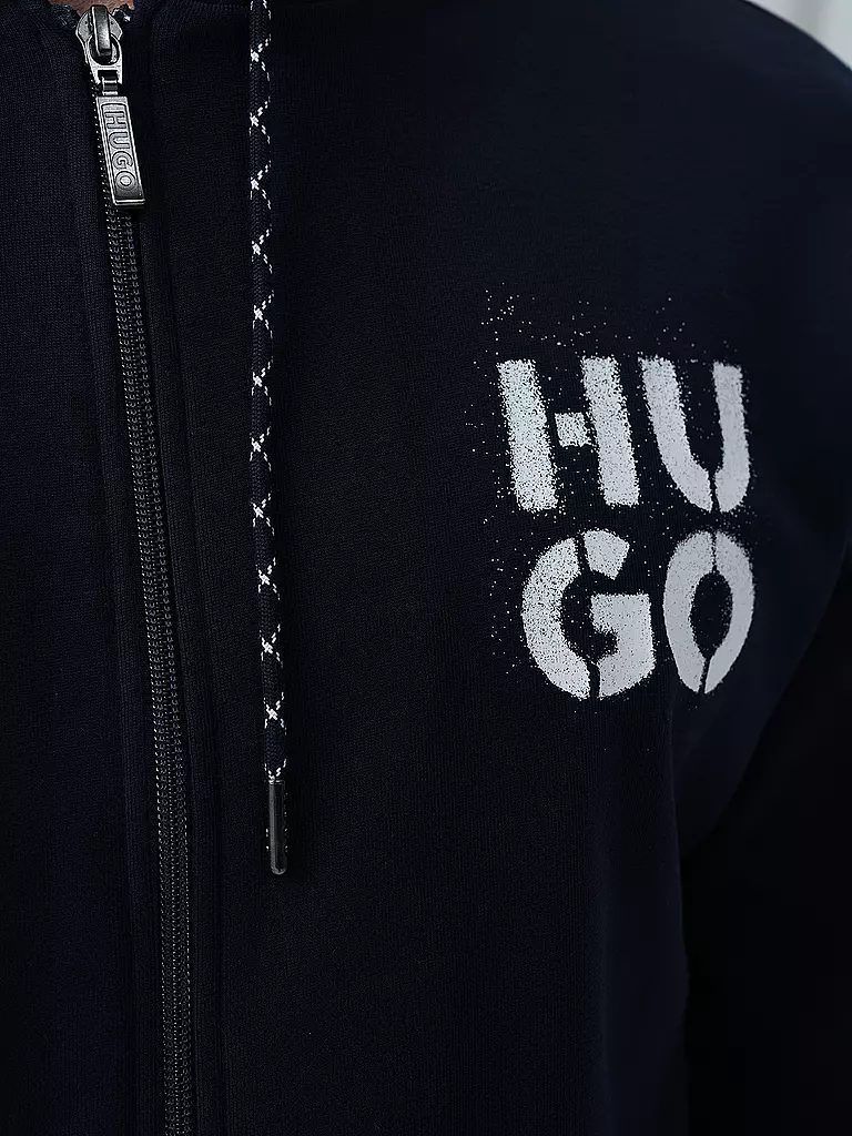 HUGO | Loungewear Sweatjacke  | blau