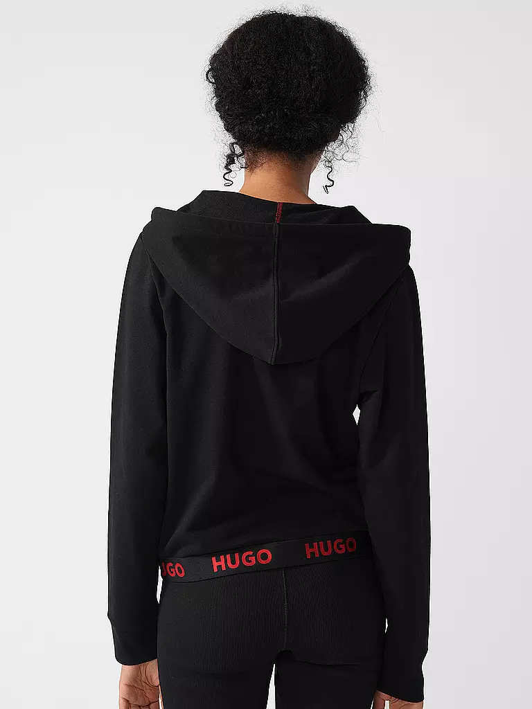 HUGO | Loungewear Sweatjacke SPORTY | schwarz