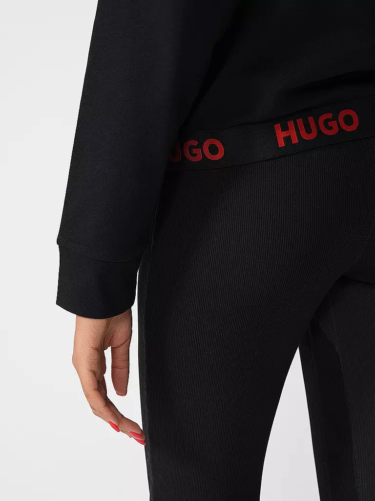 HUGO | Loungewear Sweatjacke SPORTY | schwarz