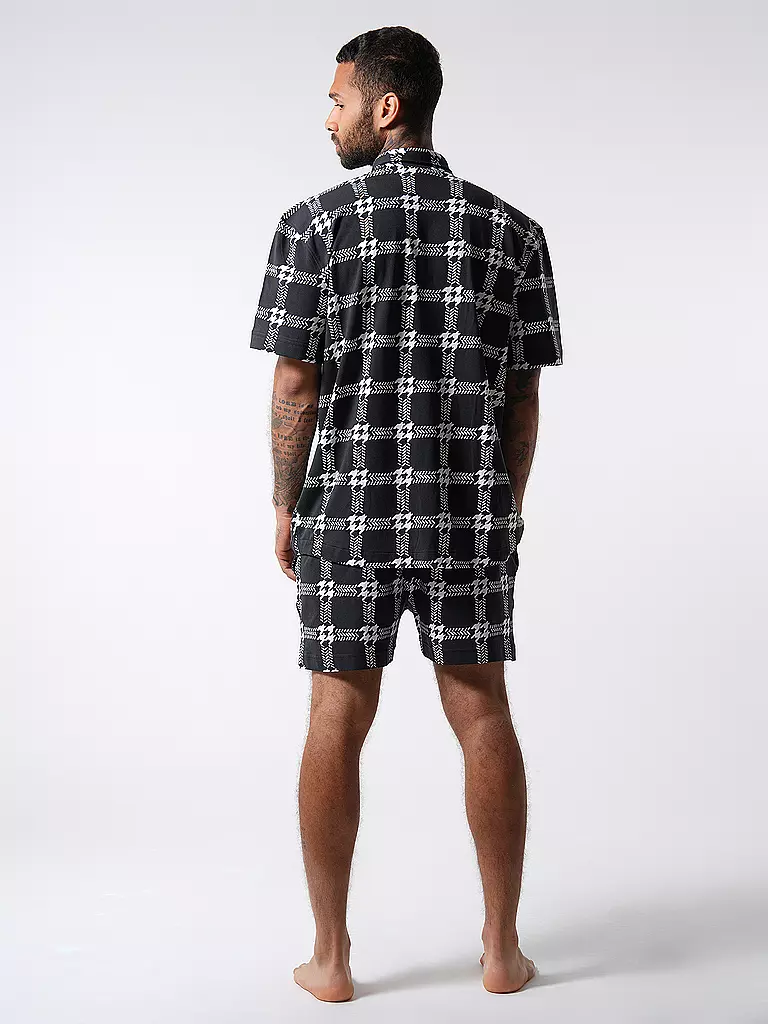 HUGO | Pyjama HOUNDSTOOTH | schwarz