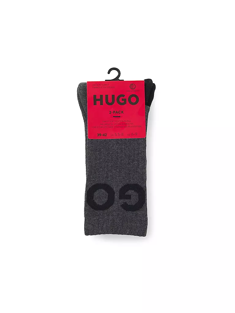 HUGO | Socken 2er Pkg. medium grey | grau