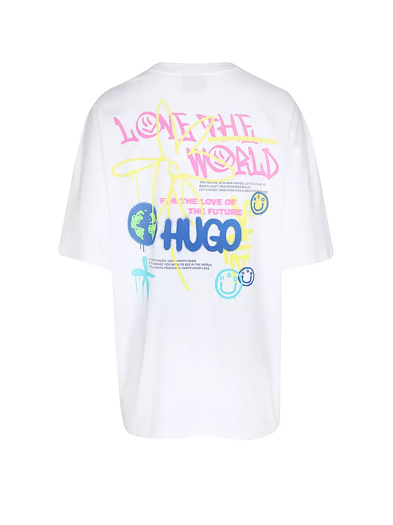 HUGO | T-Shirt  | weiss