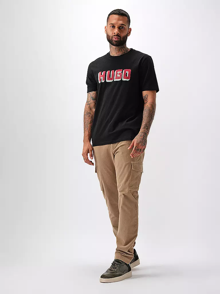 HUGO | T-Shirt DAQERIO | schwarz