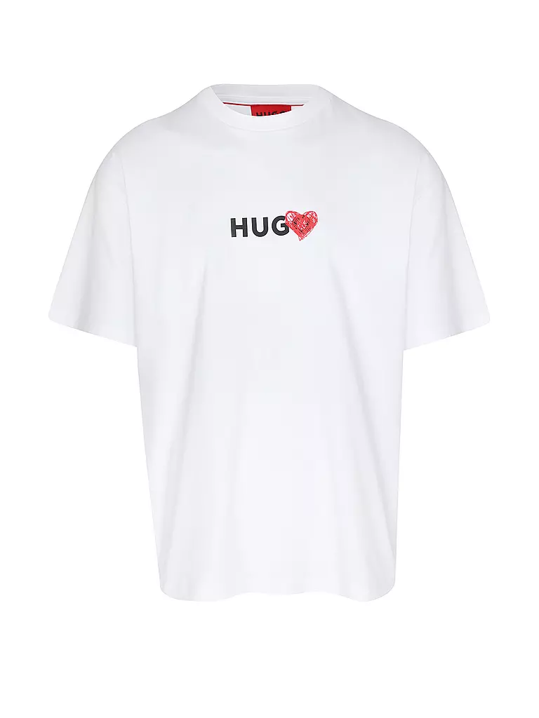 HUGO | T-Shirt DEWDAM | weiss