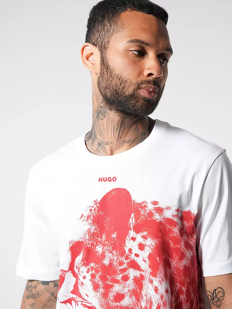 HUGO | T-Shirt DIKOBRA | weiss