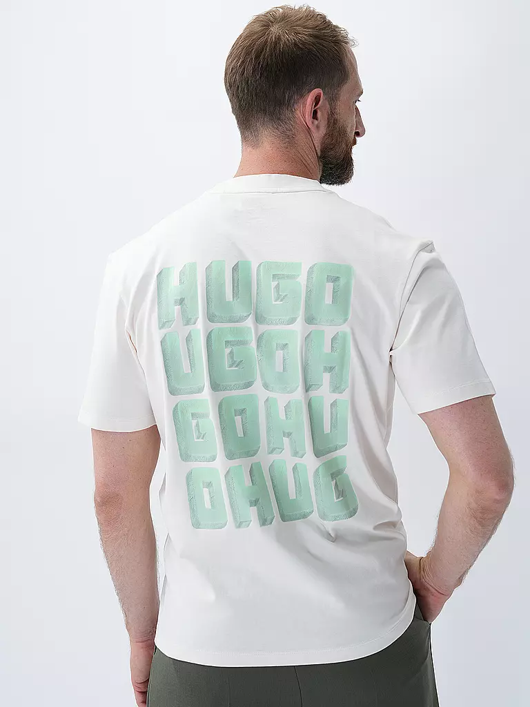 HUGO | T-Shirt DIQITEE | creme