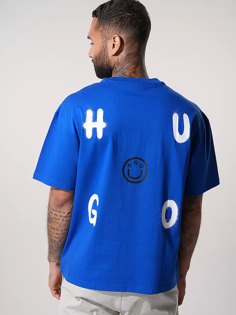 HUGO | T-Shirt NIMAYLITI | blau