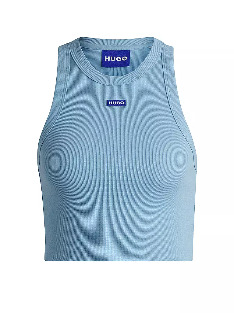 HUGO | Top Cropped Fit  | hellblau