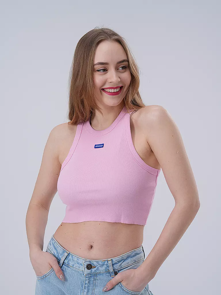 HUGO | Top Cropped Fit | rosa