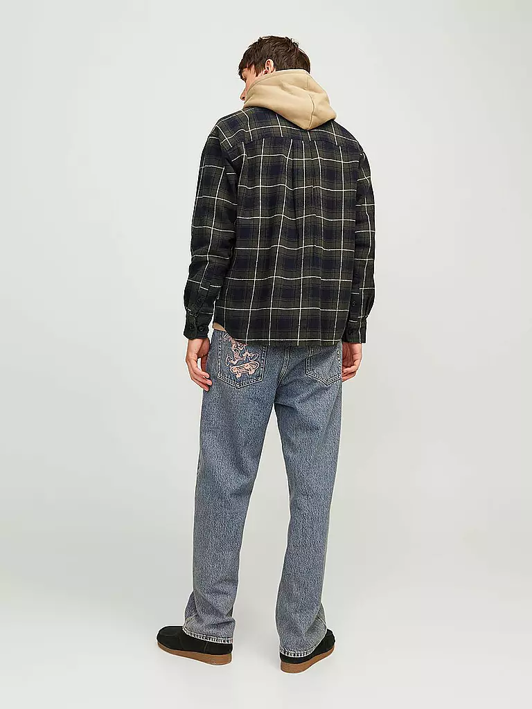 JACK & JONES | Flannelhemd Overshirt JORFREDERIKSBERG | braun