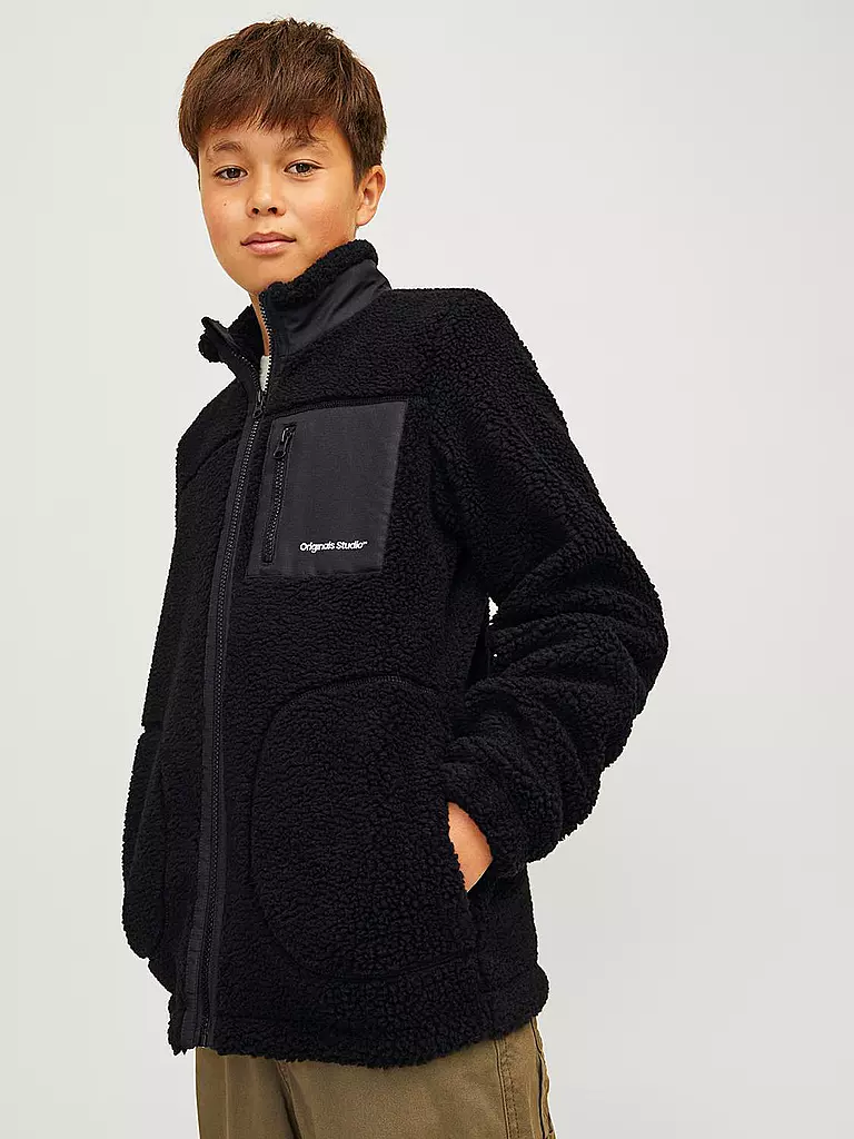 JACK & JONES | Jungen Fleecejacke JORVESTERBRO | schwarz