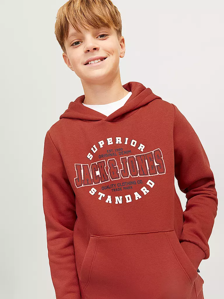 JACK & JONES | Jungen Kapuzensweater - Hoodie JJELOGO | hellgrün