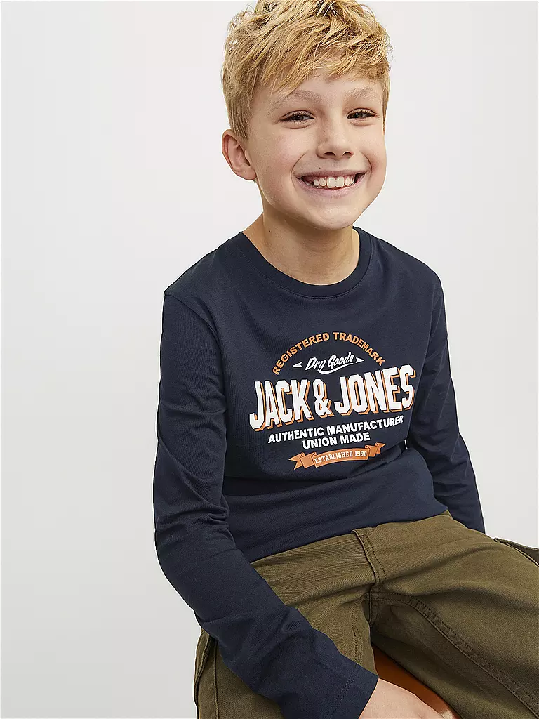 JACK & JONES | Jungen Langarmshirt  JJELOGO | olive