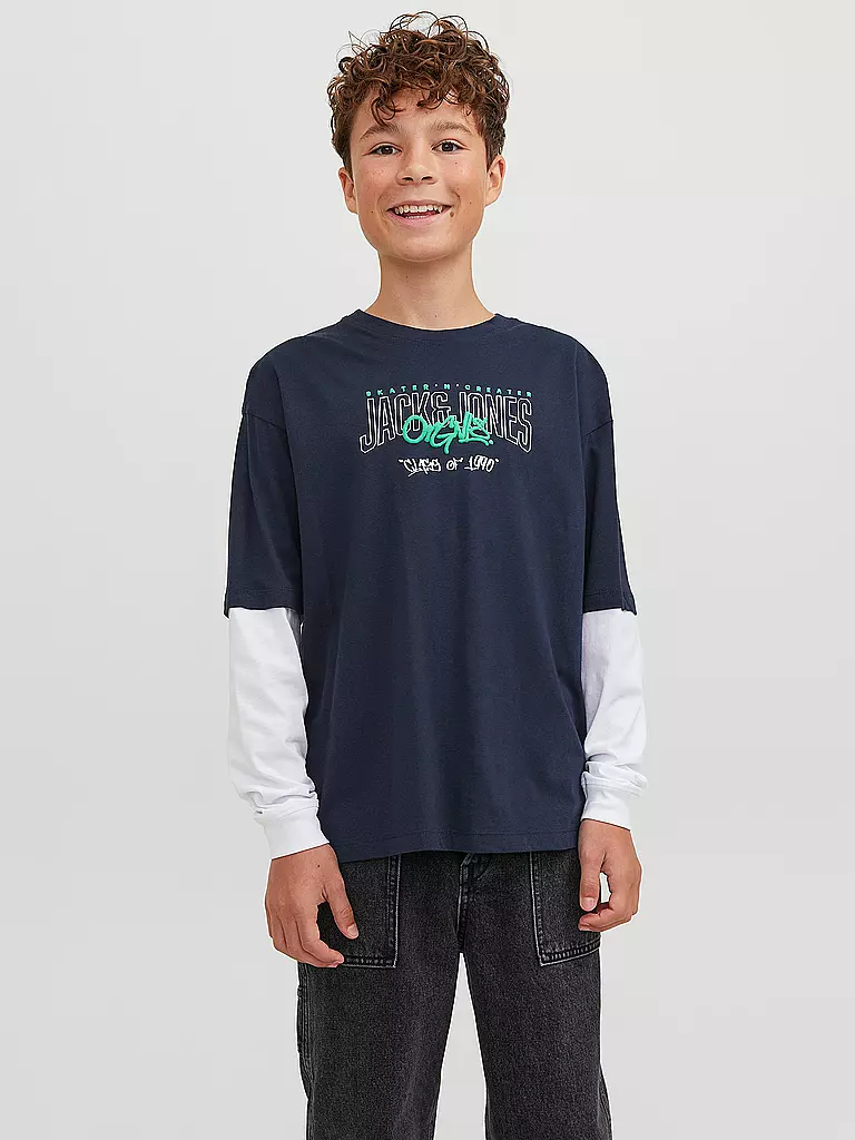 JACK & JONES | Jungen Langarmshirt JORTRIBECA | schwarz