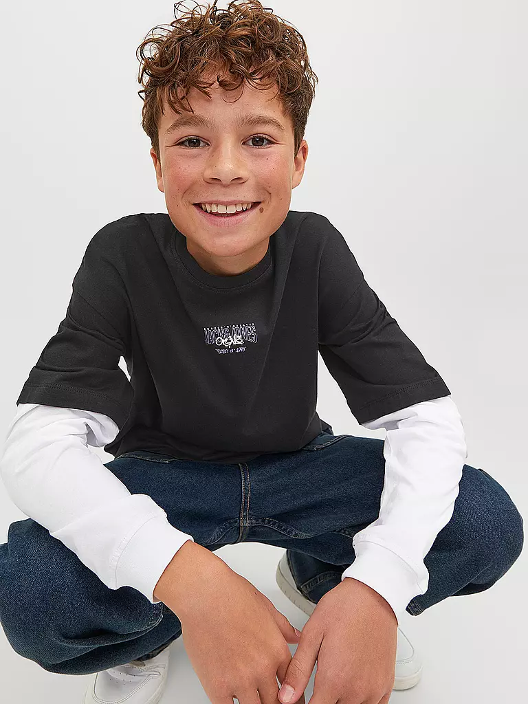 JACK & JONES | Jungen Langarmshirt JORTRIBECA | dunkelblau