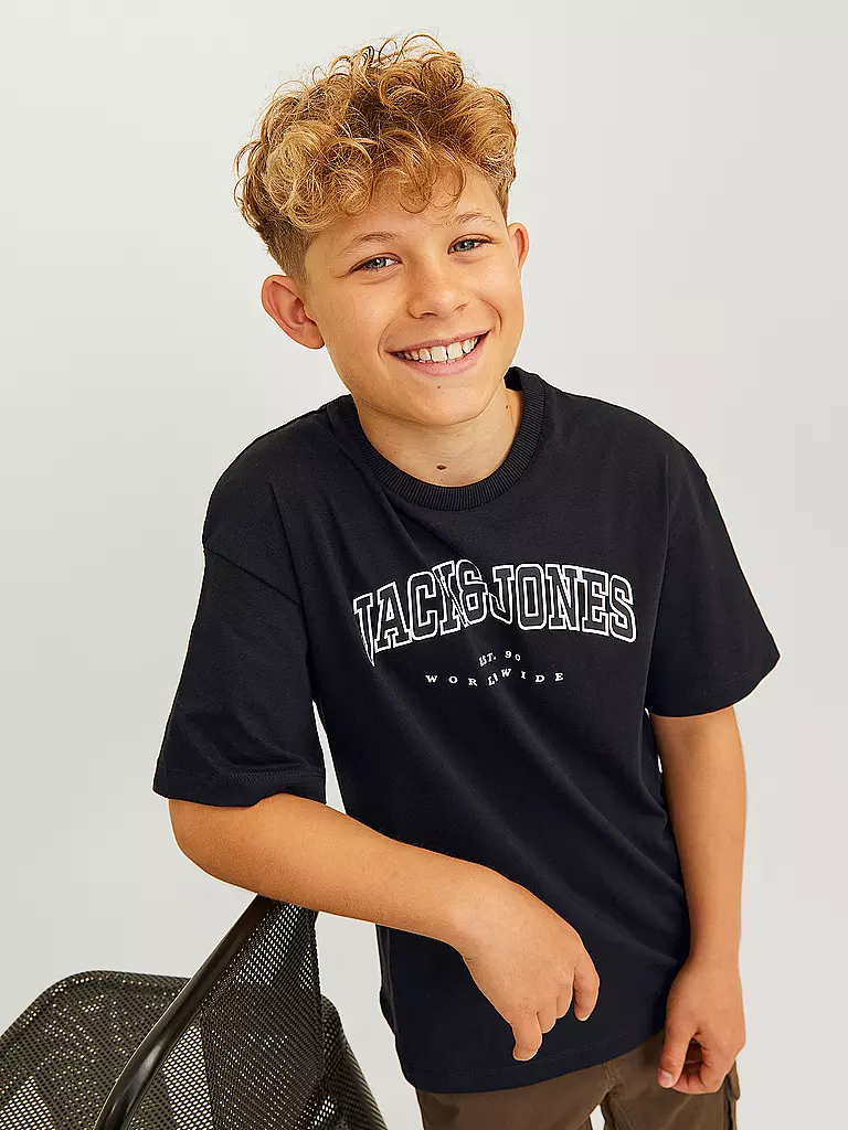 JACK & JONES | Jungen T-Shirt  JJECALEB VARSITY TEE | braun