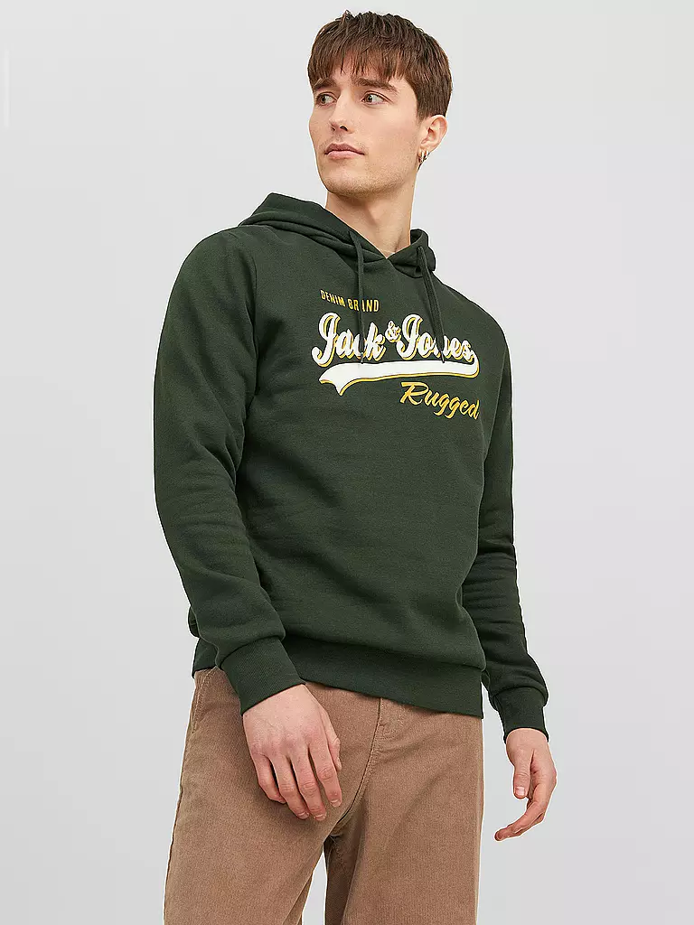 JACK & JONES | Kapuzensweater - Hoodie JJELOGO | dunkelgrün