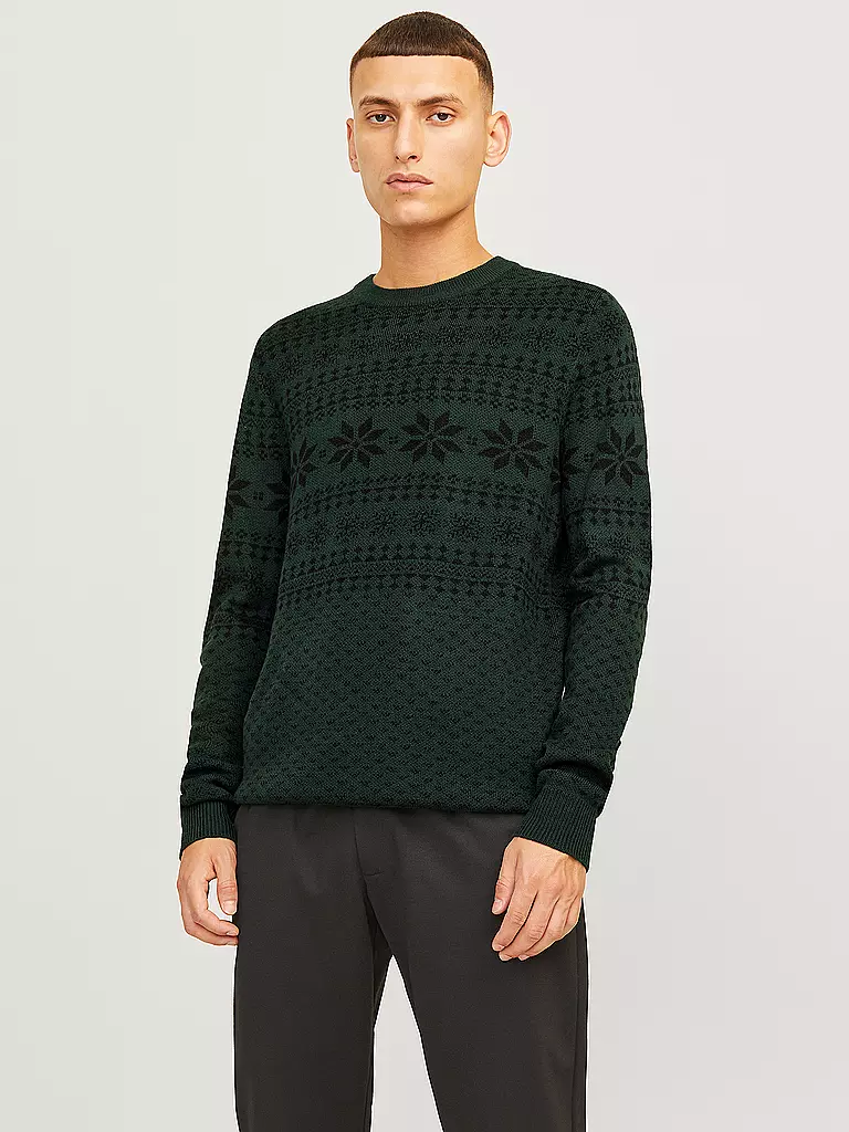 JACK & JONES | Pullover JJXMAS GABRIEL | dunkelrot