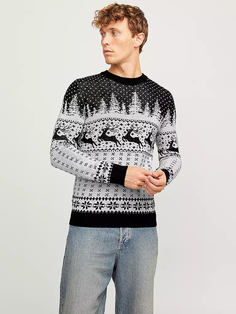 JACK & JONES | Pullover JJXMAS GABRIEL | dunkelrot