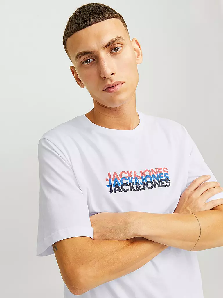 JACK & JONES | T-Shirt JJCYBER | dunkelblau