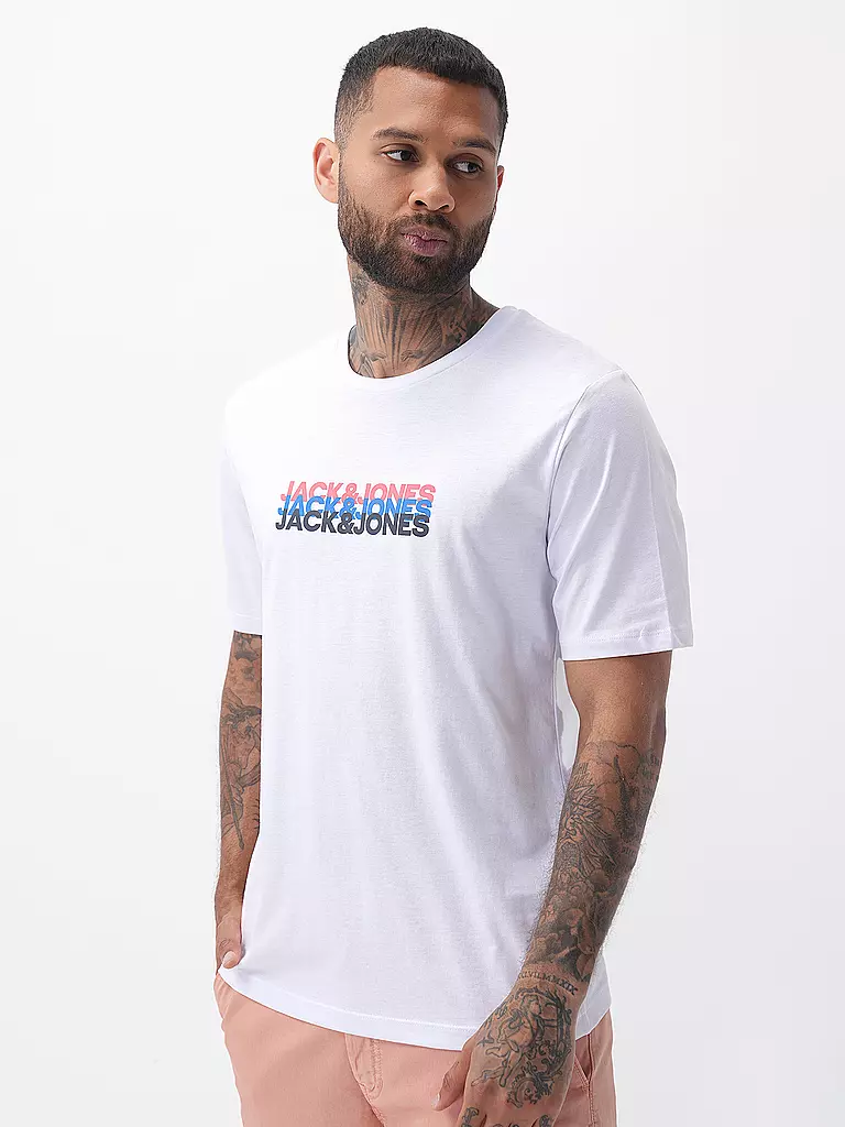 JACK & JONES | T-Shirt JJCYBER | dunkelblau