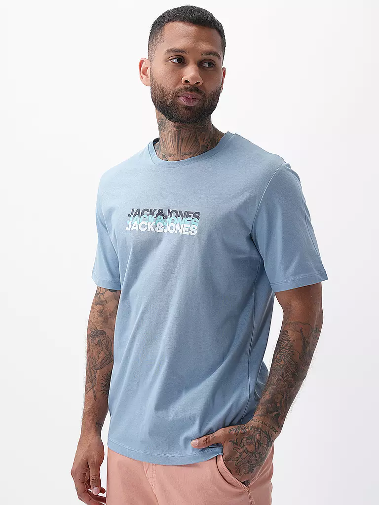 JACK & JONES | T-Shirt JJCYBER | dunkelblau