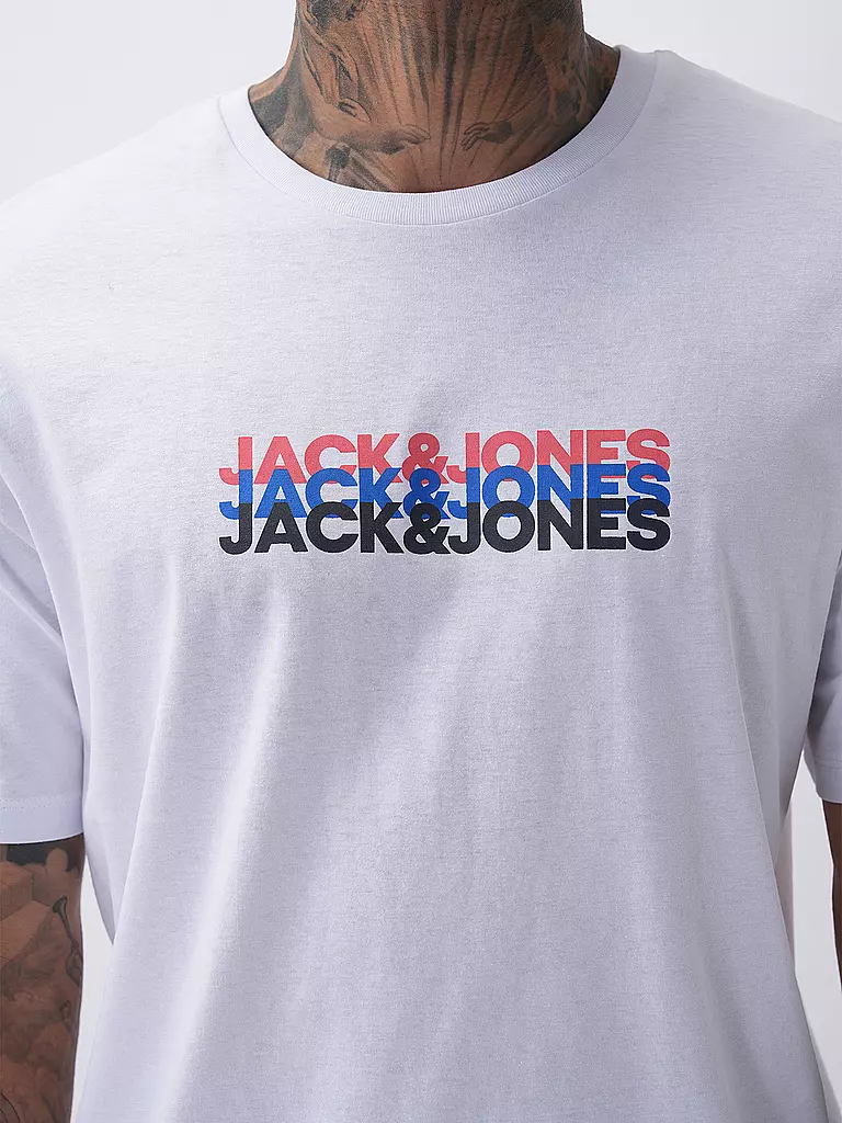 JACK & JONES | T-Shirt JJCYBER | dunkelblau