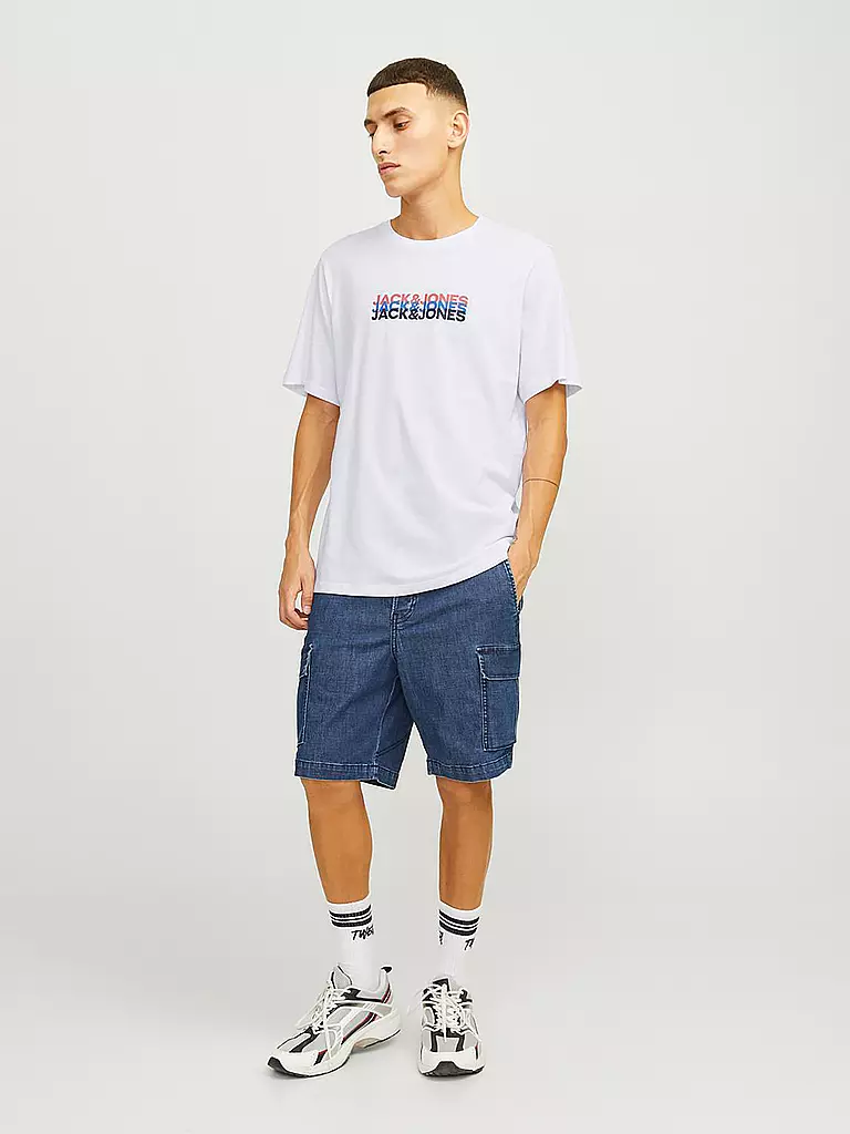 JACK & JONES | T-Shirt JJCYBER | dunkelblau