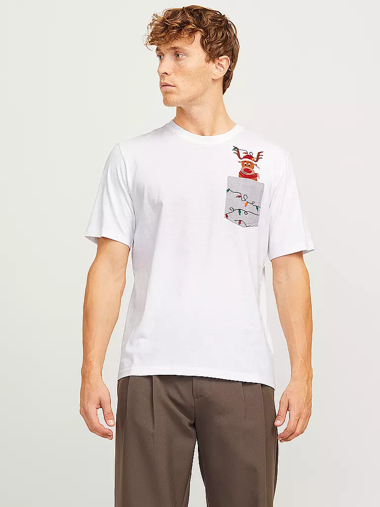 JACK & JONES | T-Shirt JJXMAS | dunkelgrün