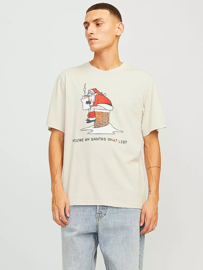 JACK & JONES | T-Shirt JJXMAS | dunkelblau