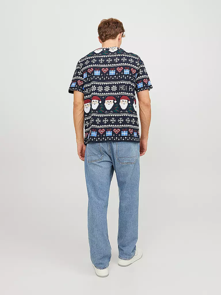 JACK & JONES | T-Shirt JORXMAS | dunkelblau