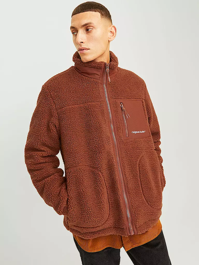 JACK & JONES | Jacke in Felloptik JORVESTERBRO | braun