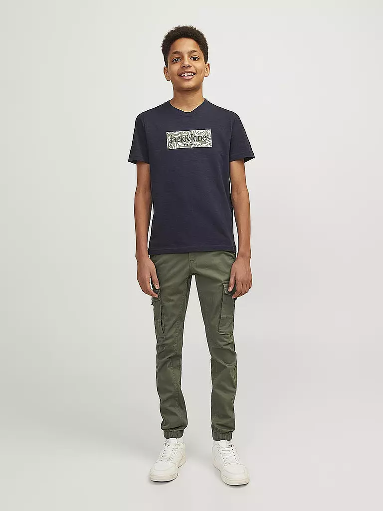 JACK & JONES | Jungen Cargohose JJIPAUL JJFLAKE | olive