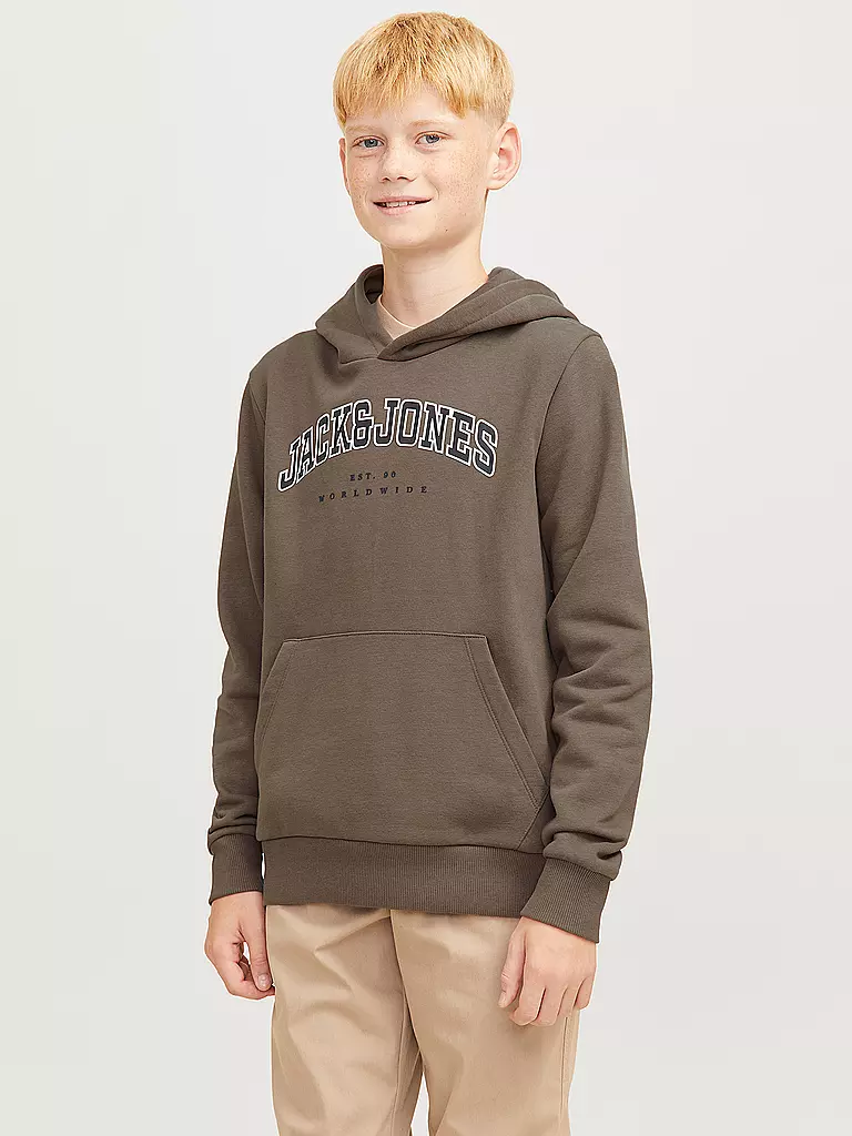 JACK & JONES | Jungen Kapuzensweater - Hoodie JJECALEB  | braun