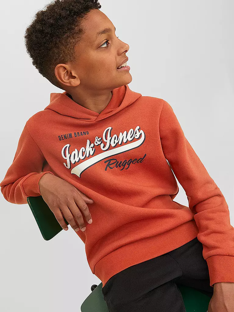 JACK & JONES | Jungen Kapuzensweater - Hoodie JJELOGO | rot