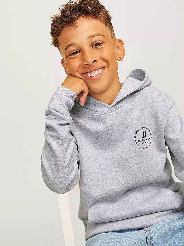 JACK & JONES | Jungen Kapuzensweater - Hoodie JJESWIFT  | hellgrau