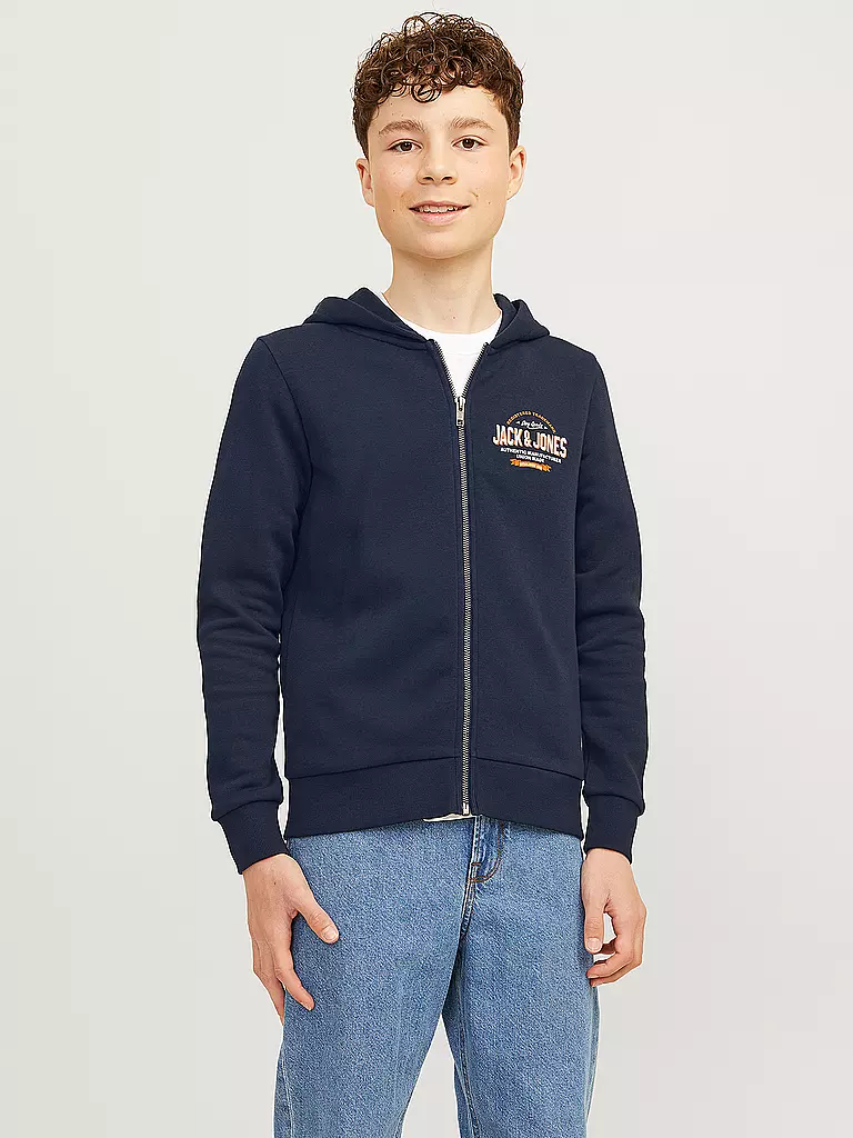 JACK & JONES | Jungen Kapuzensweattjacke  JJELOGO | dunkelblau